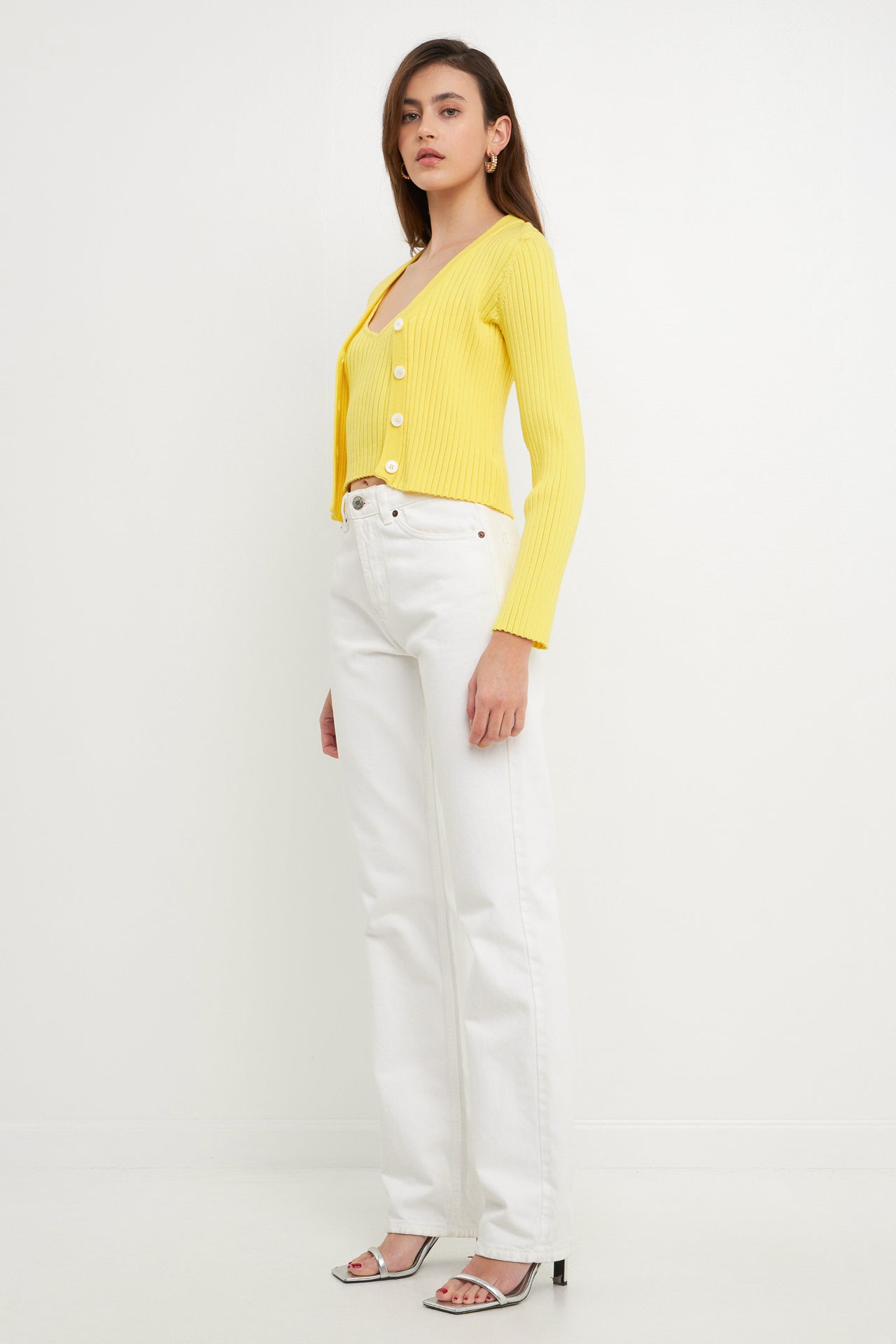 ENDLESS ROSE - Knit Cropped Lounge Cardigan - SWEATERS & KNITS available at Objectrare