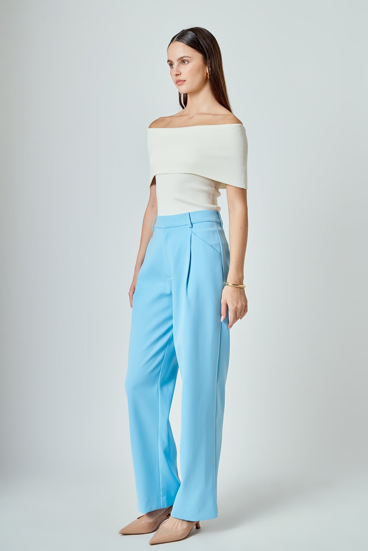 ENDLESS ROSE - High-Waisted Suit Trousers - PANTS available at Objectrare