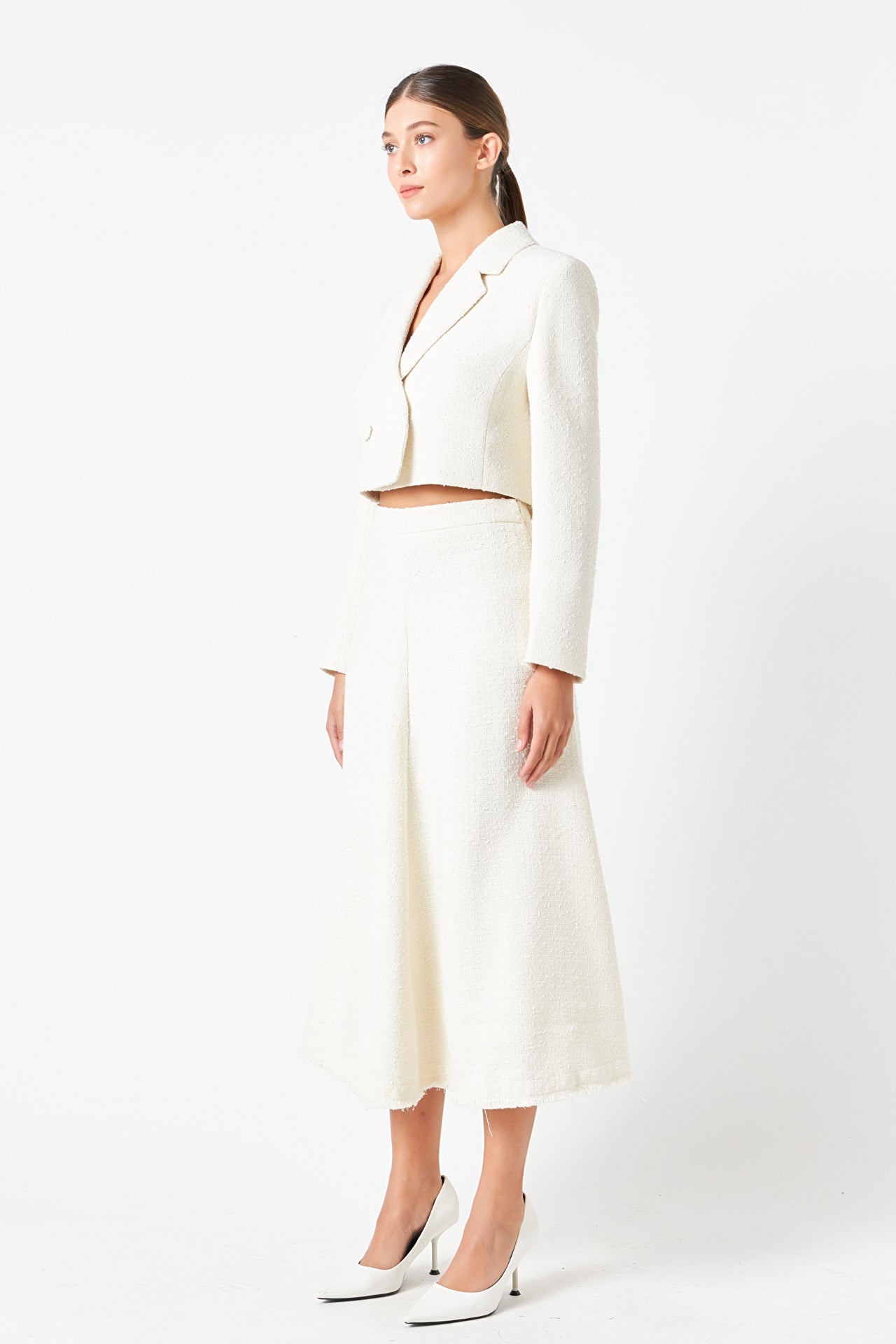 ENDLESS ROSE - Textured Cropped Jacket - BLAZERS available at Objectrare