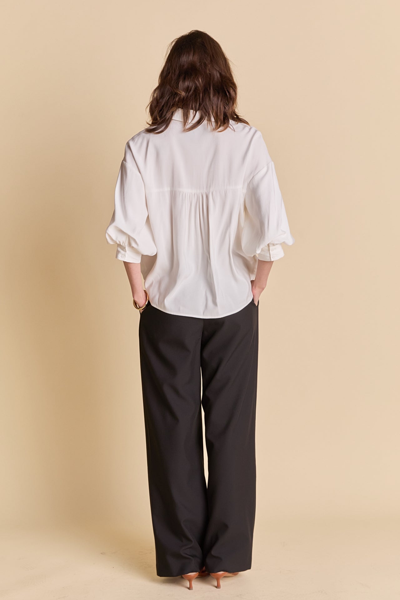 ENDLESS ROSE - Mid Rise Pleated Wide leg Trousers - PANTS available at Objectrare