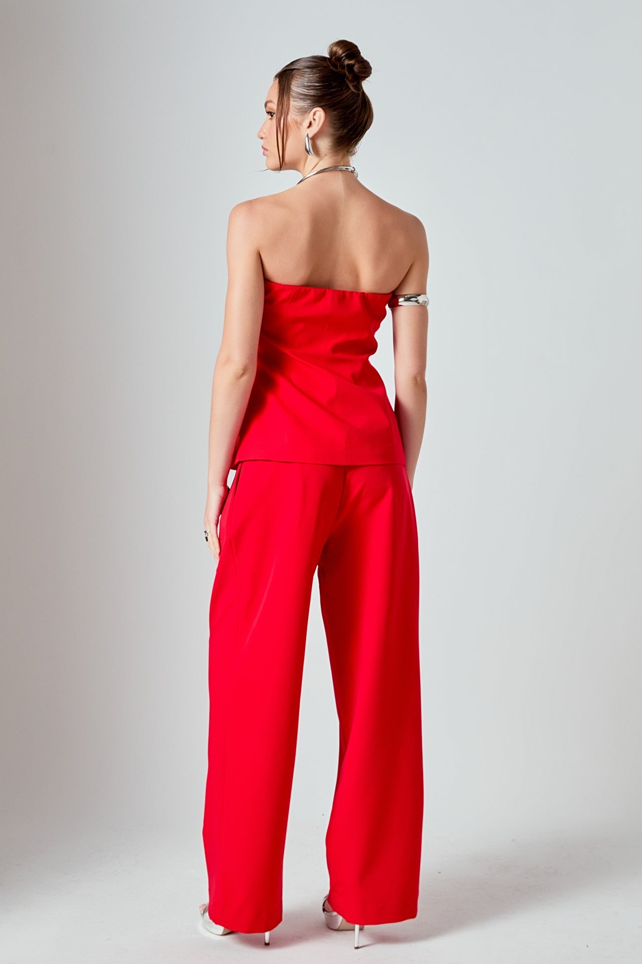 ENDLESS ROSE - Mid Rise Pleated Wide leg Trousers - PANTS available at Objectrare