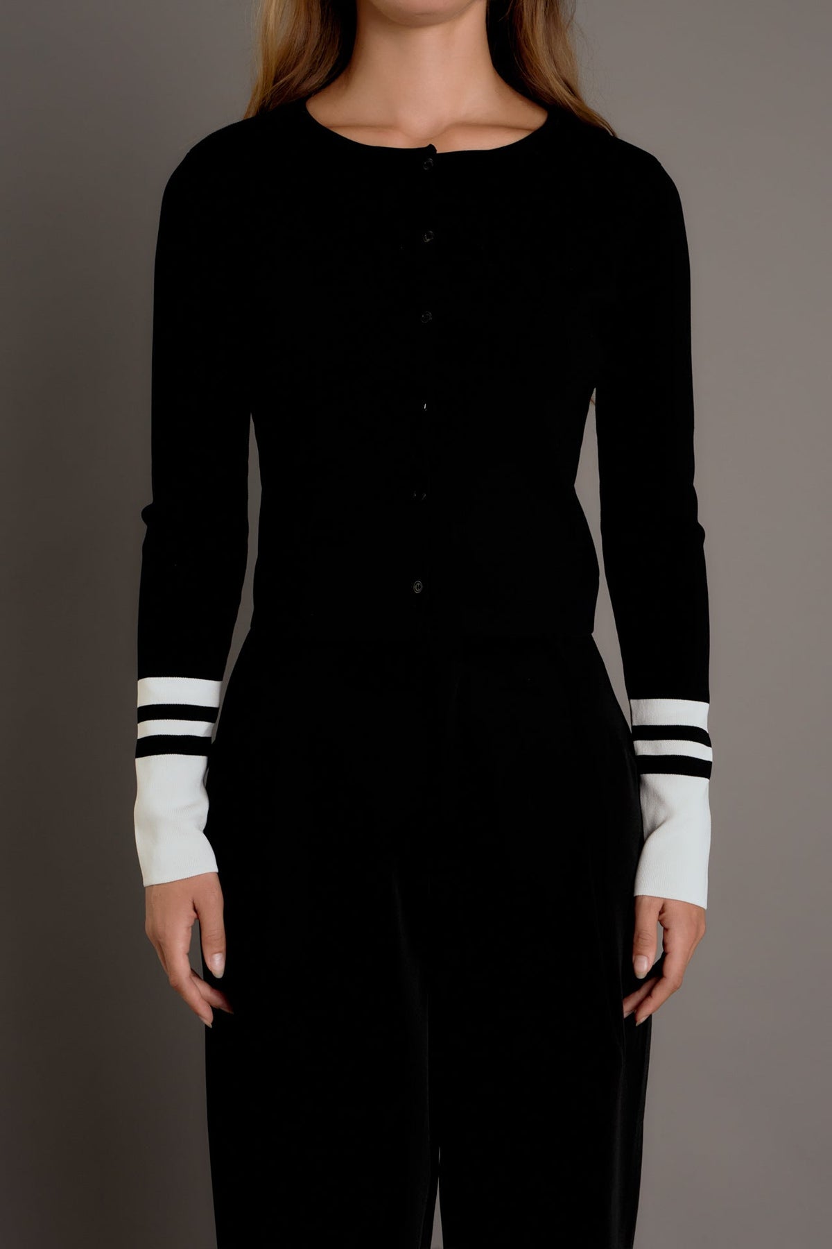 ENDLESS ROSE - Knit Block Cardigan - SWEATERS & KNITS available at Objectrare