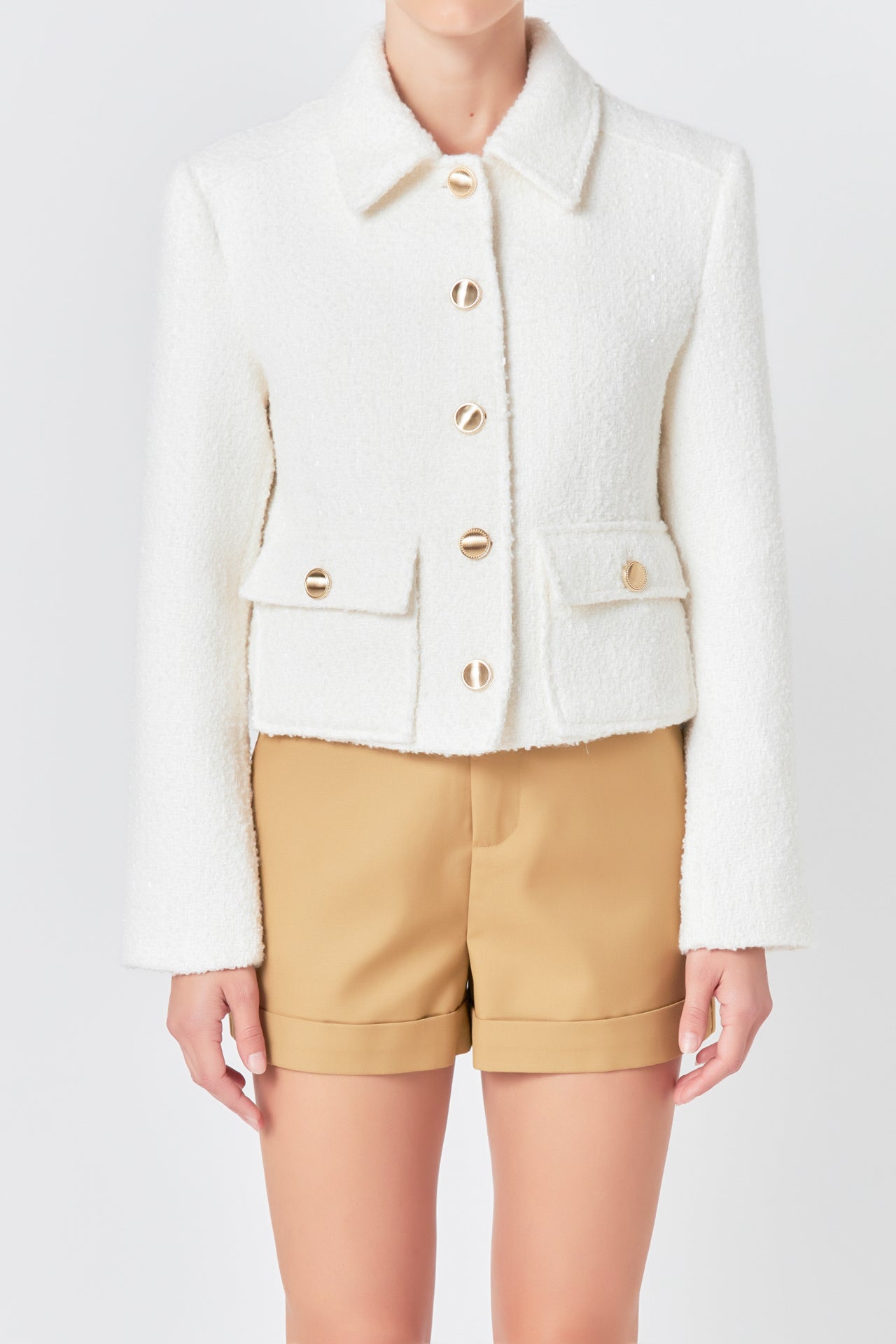 ENDLESS ROSE - Boucle Tweed Jacket - JACKETS available at Objectrare