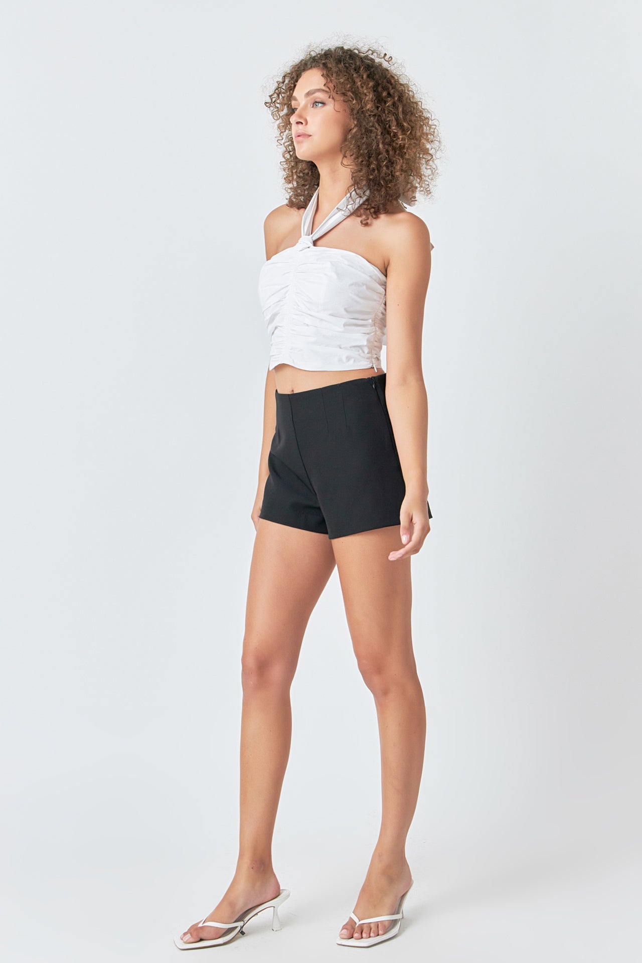 ENDLESS ROSE - Halter Loop Ruched Top - TOPS available at Objectrare