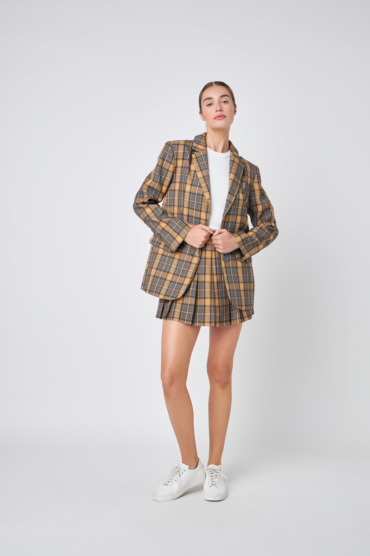 ENGLISH FACTORY - Checked Blazer - BLAZERS available at Objectrare