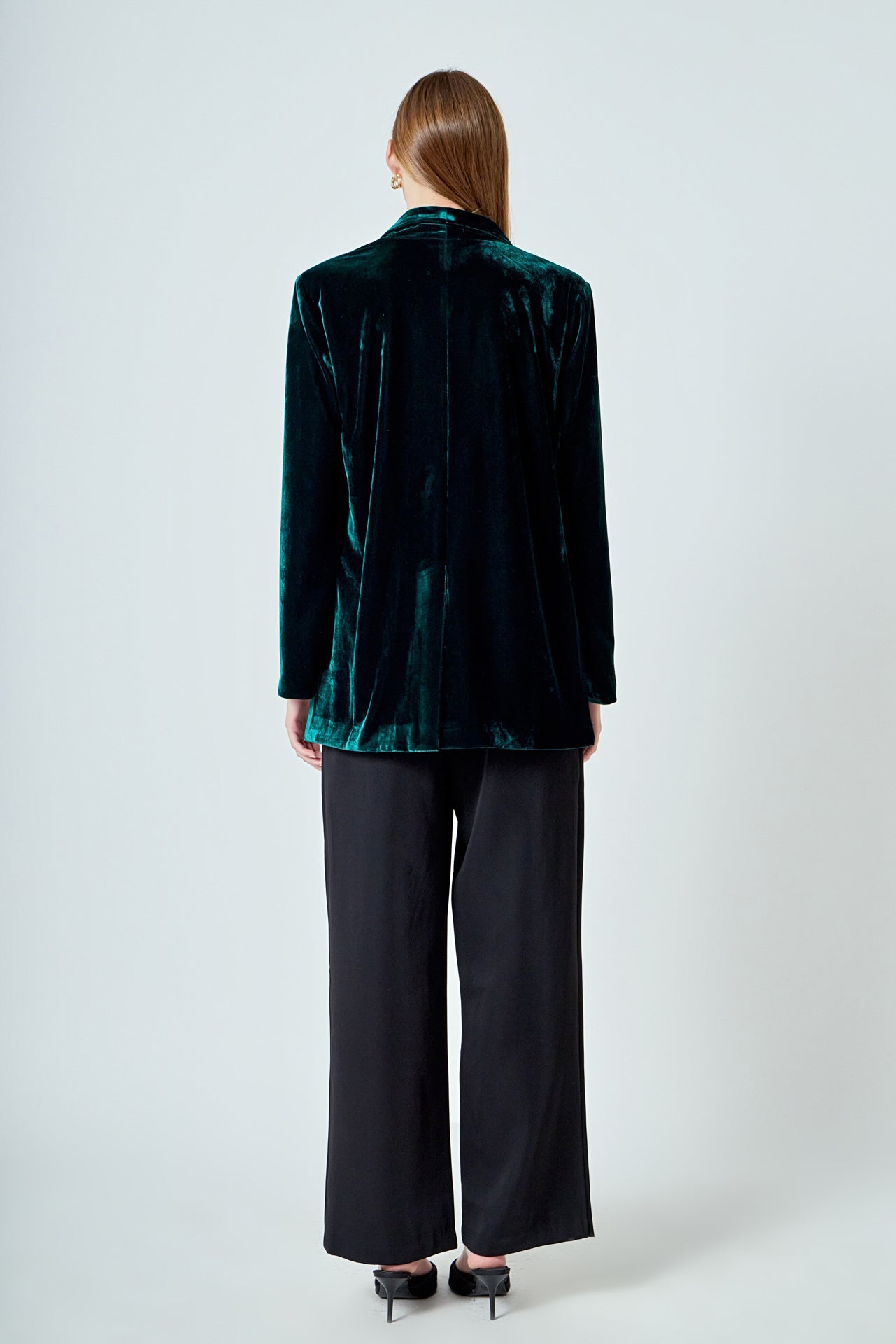 ENDLESS ROSE - Velvet Loose Fit Blazer - BLAZERS available at Objectrare