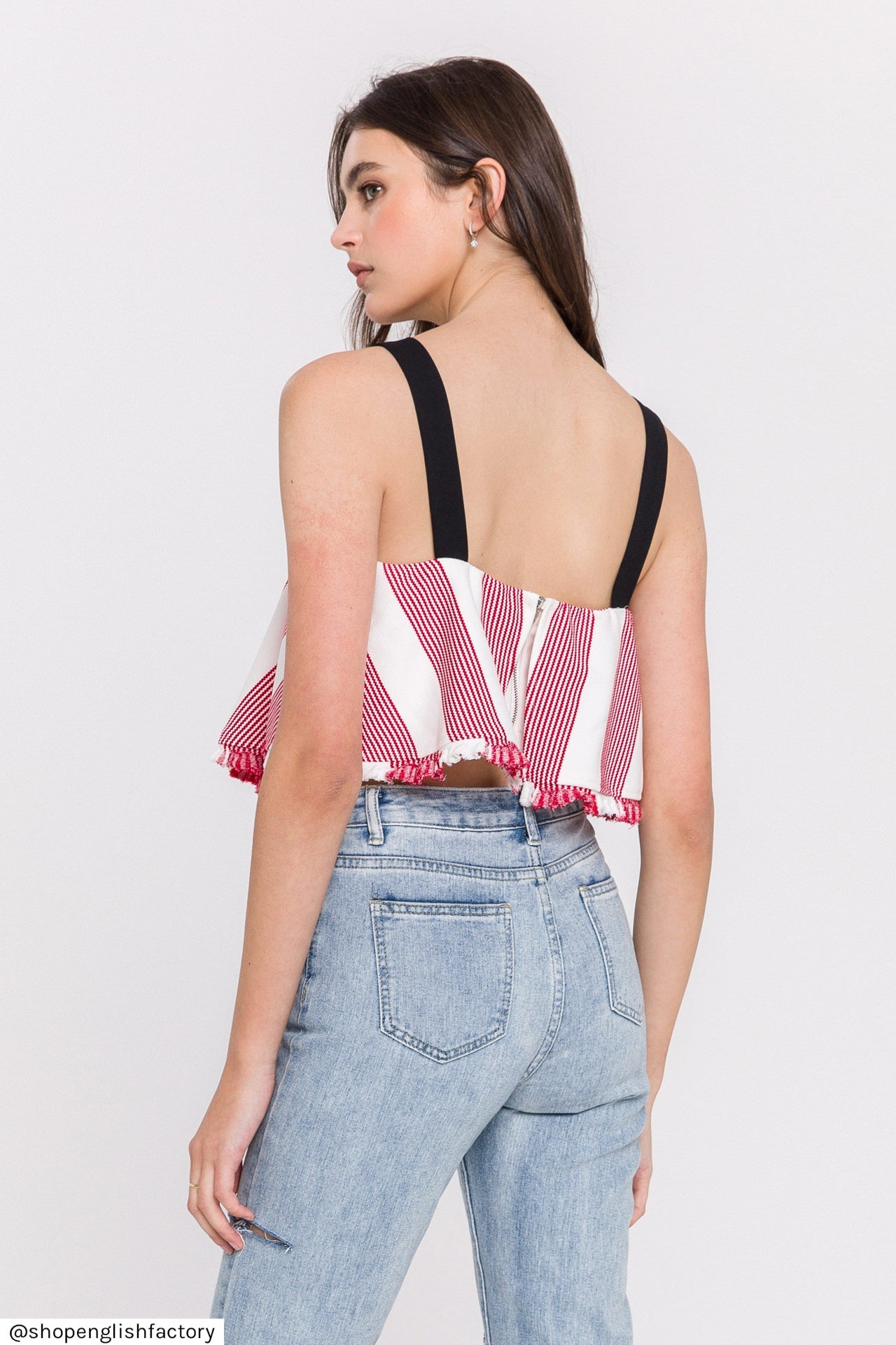 ENGLISH FACTORY - Stripe Crop Top - TOPS available at Objectrare