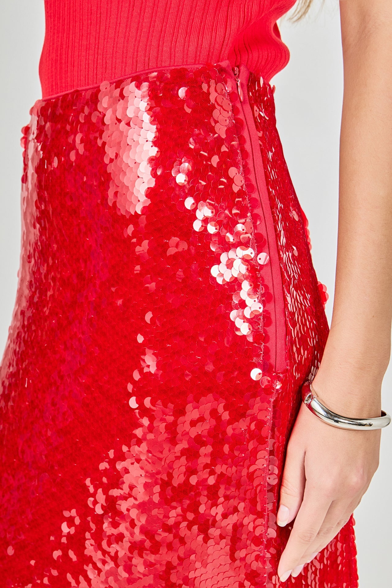 Sequins Midi Skirt