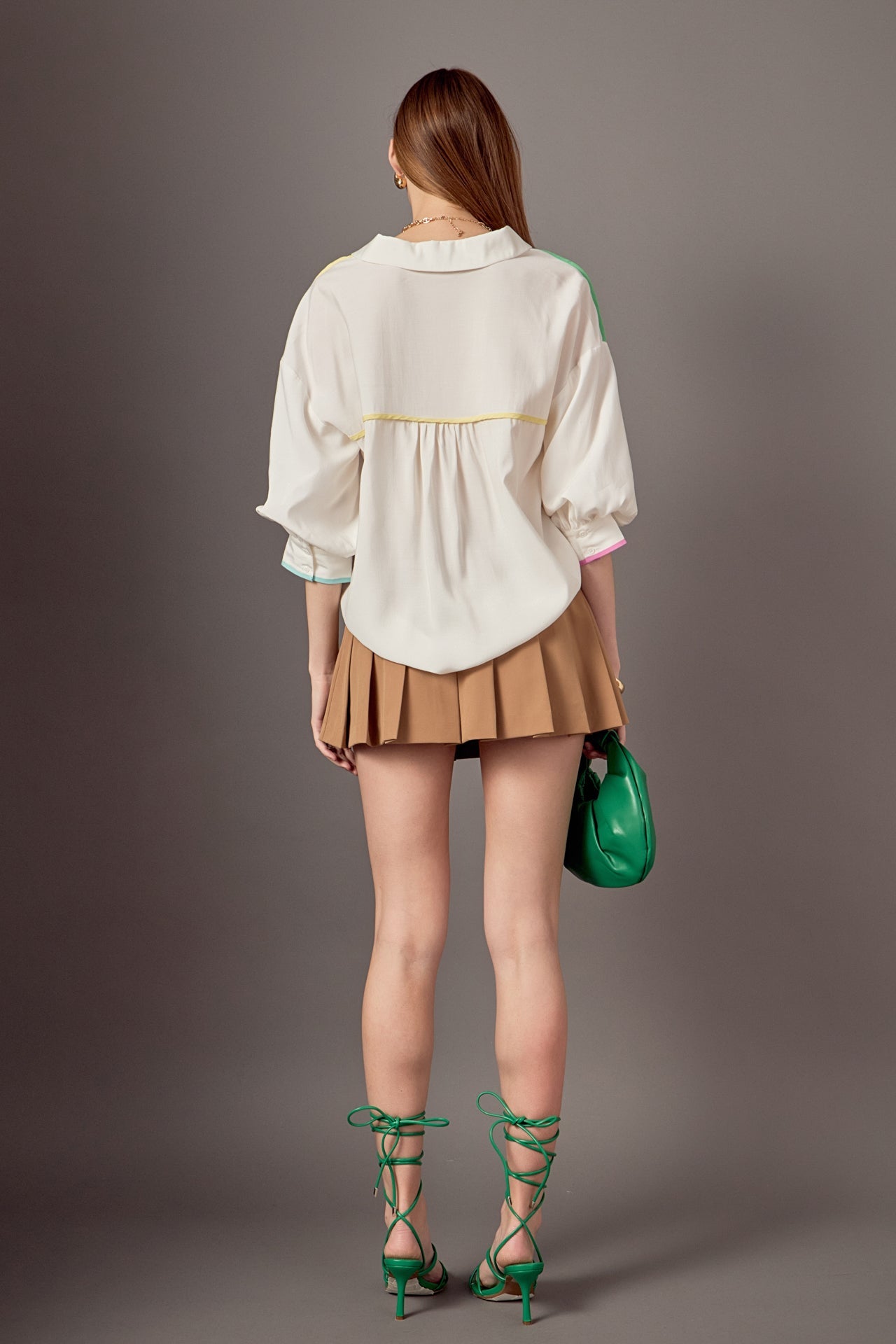 ENGLISH FACTORY - Anne Colorblock Shirt - BLOUSES available at Objectrare