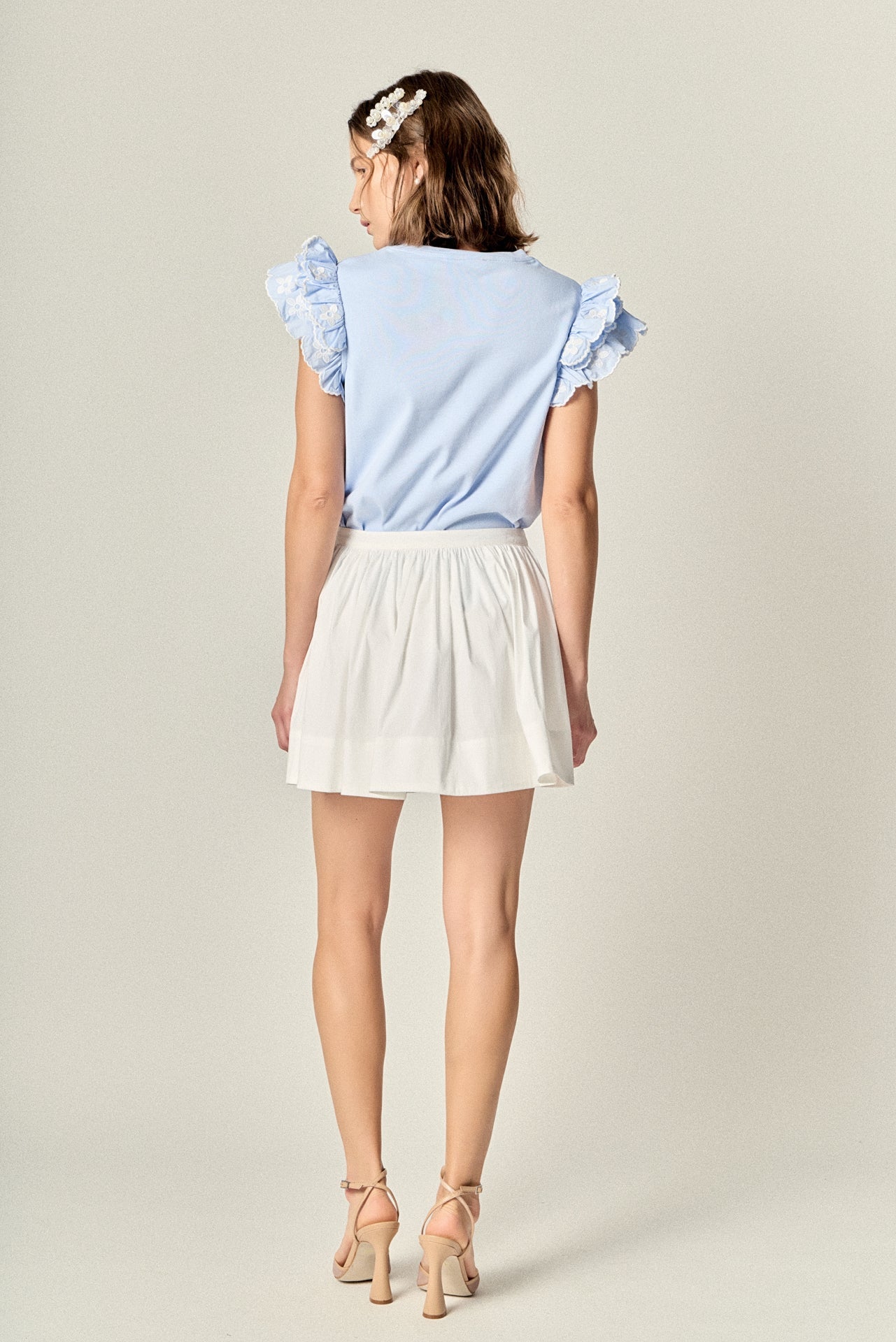 ENGLISH FACTORY - Flared Mini Skort - SKORTS available at Objectrare