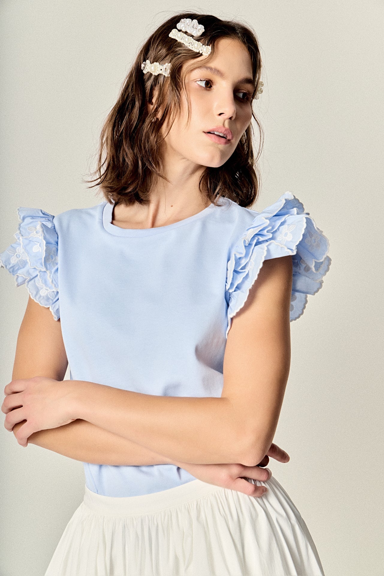 ENGLISH FACTORY - Flared Mini Skort - SKORTS available at Objectrare