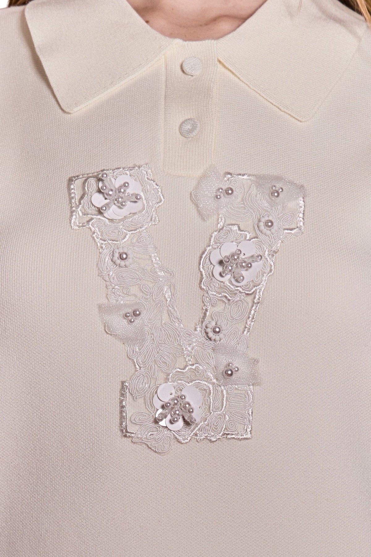 ENGLISH FACTORY - Number Detail Collared Vest - SWEATERS & KNITS available at Objectrare