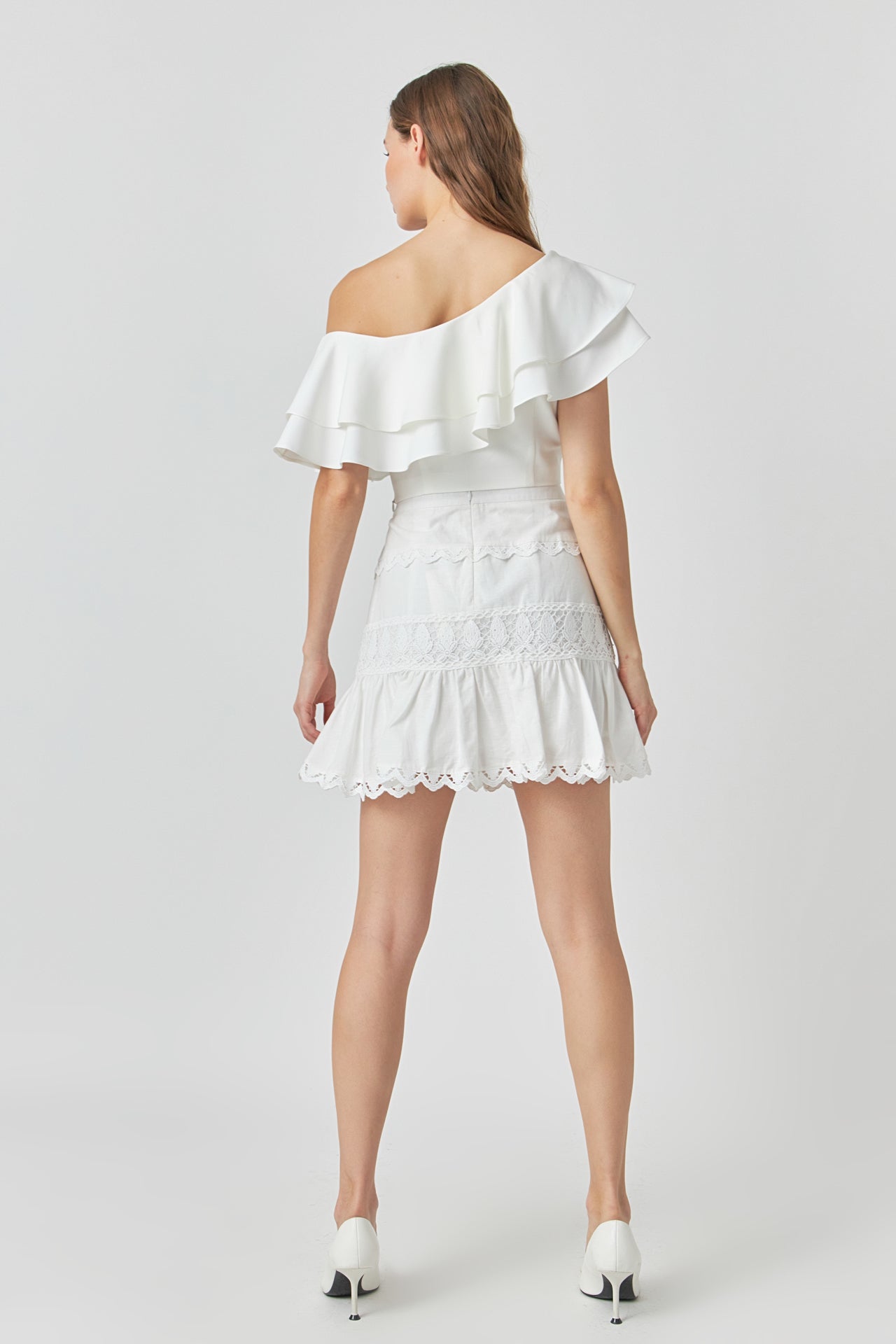 ENDLESS ROSE - Ruffled One Shoulder Top - TOPS available at Objectrare