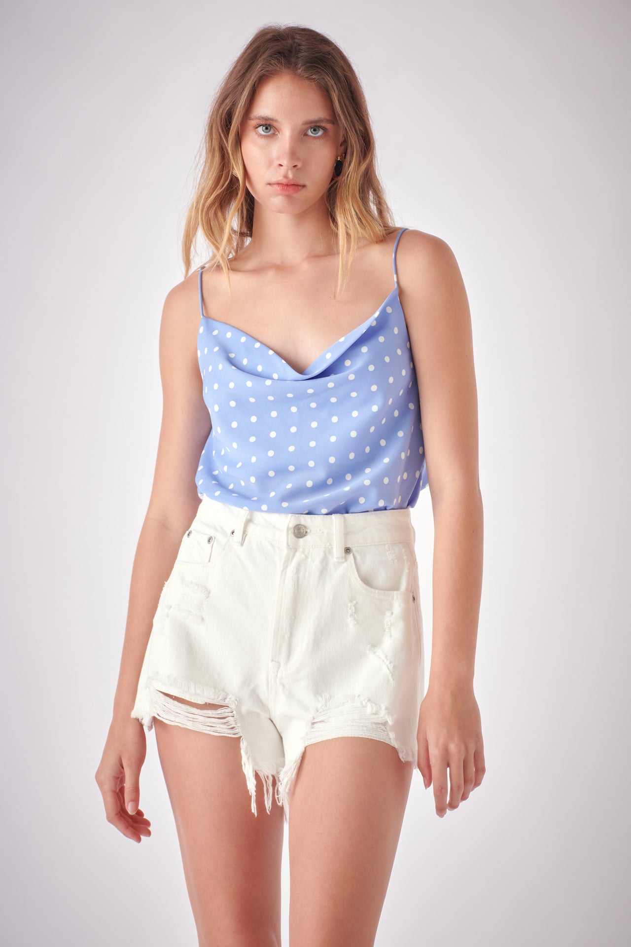 FREE THE ROSES - Polka Dot Cami Top - TOPS available at Objectrare
