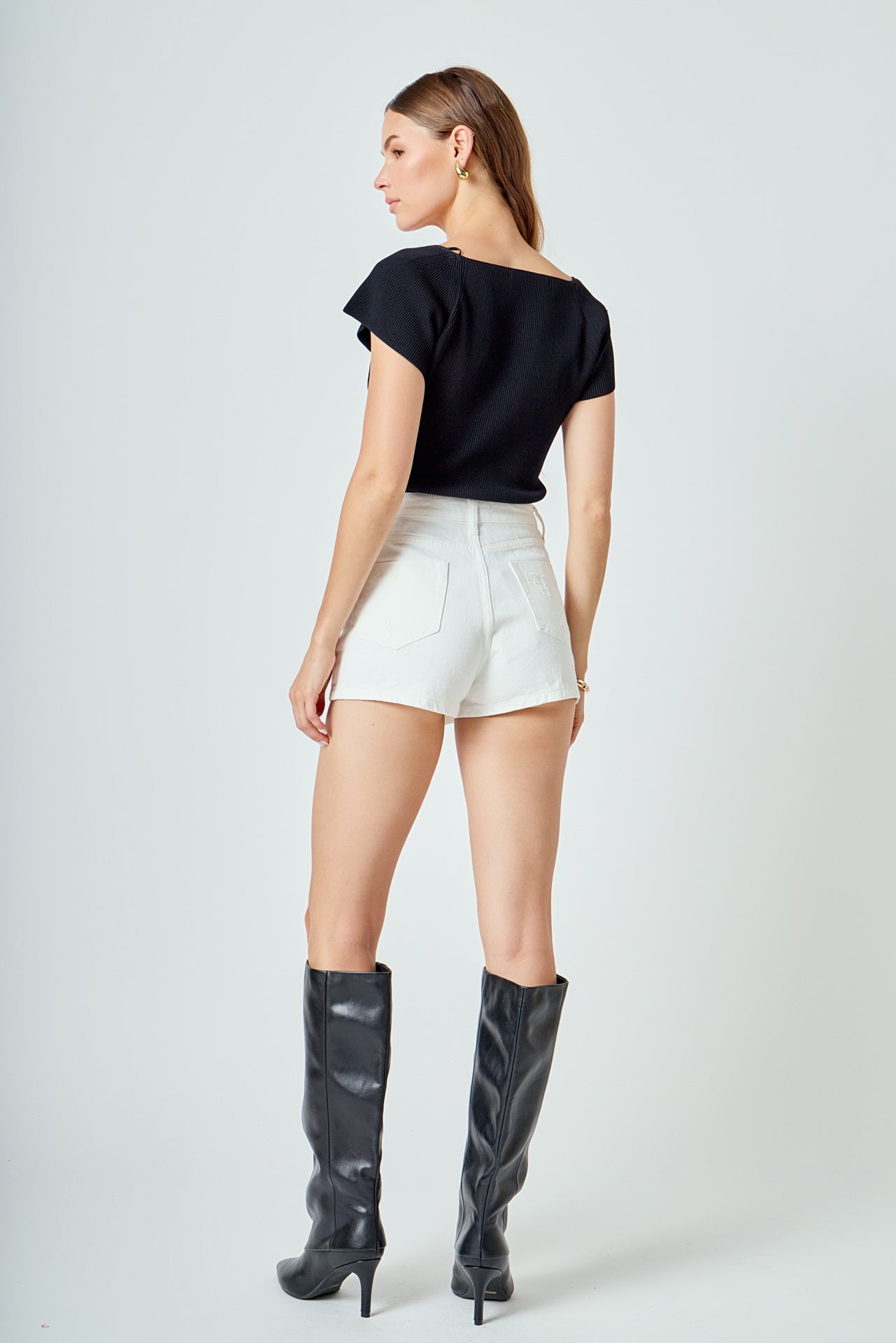 ENDLESS ROSE - Denim Skort - SKORTS available at Objectrare