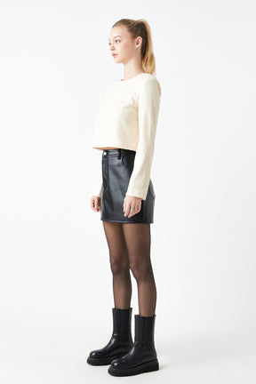 GREY LAB - Sequin Power Shoulder Top - TOPS available at Objectrare