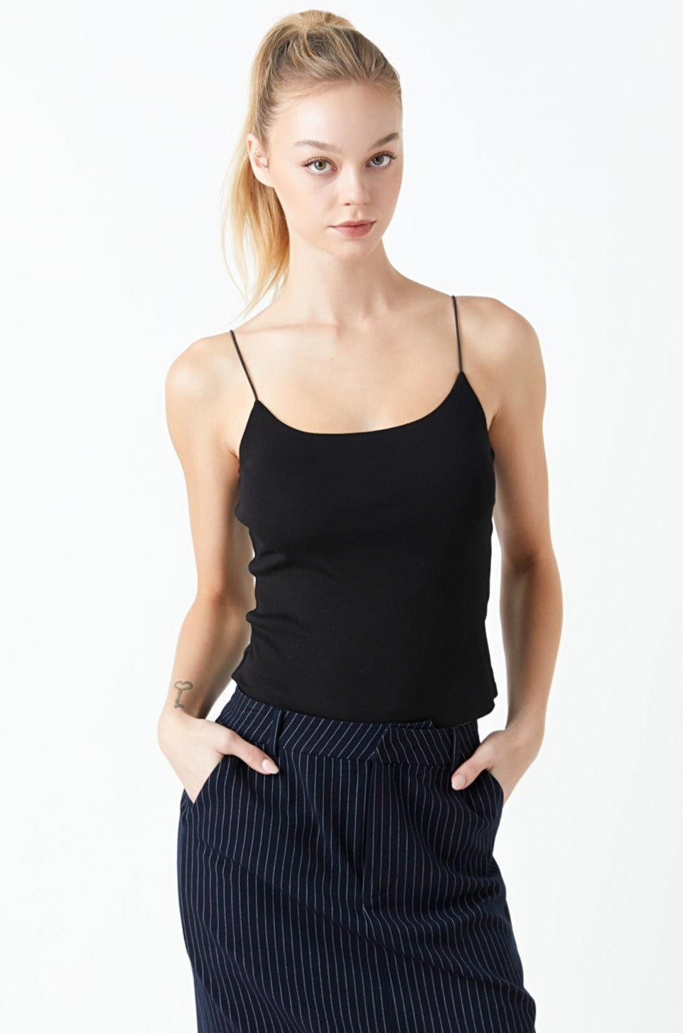 GREY LAB - Sleeveless Jersey Top - TOPS available at Objectrare