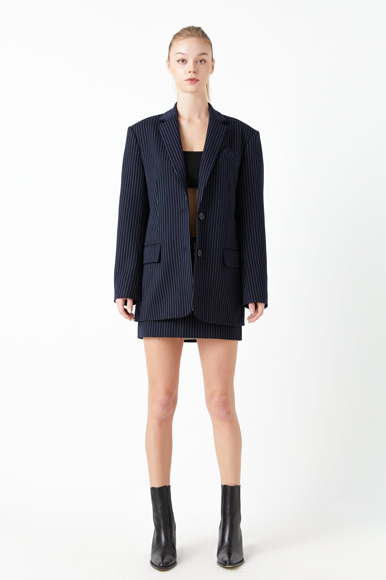 GREY LAB - Pin Stripe Oversized Jacket - JACKETS available at Objectrare