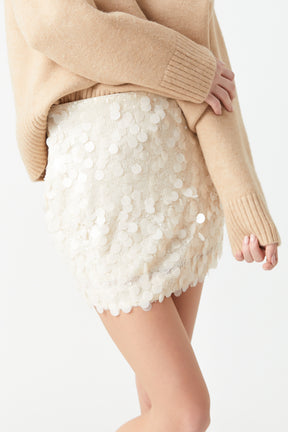 GREY LAB - Sequin Mini Skirt - SKIRTS available at Objectrare