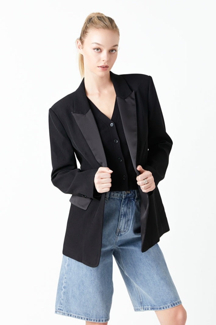 GREY LAB - Tuxedo Oversized Jacket - JACKETS available at Objectrare