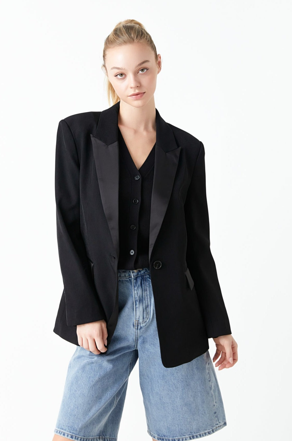 GREY LAB - Tuxedo Oversized Jacket - JACKETS available at Objectrare