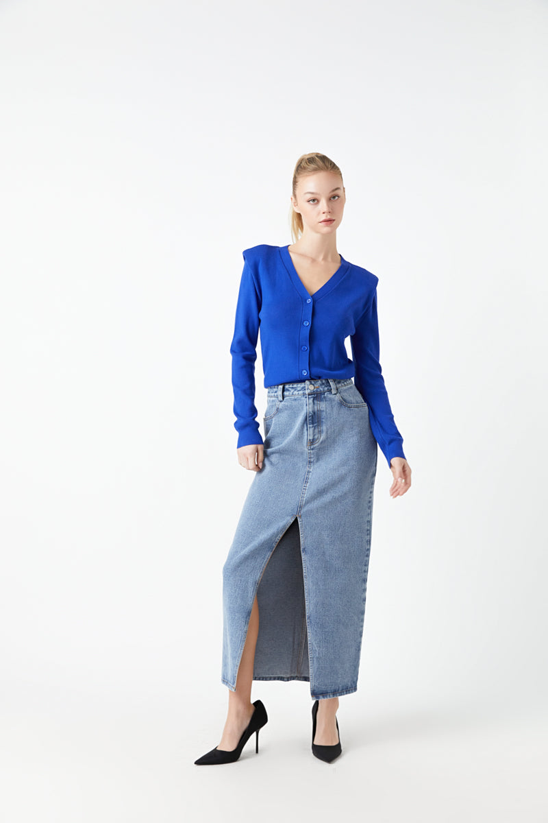 GREY LAB - V-Neck Cardigan - SWEATERS & KNITS available at Objectrare