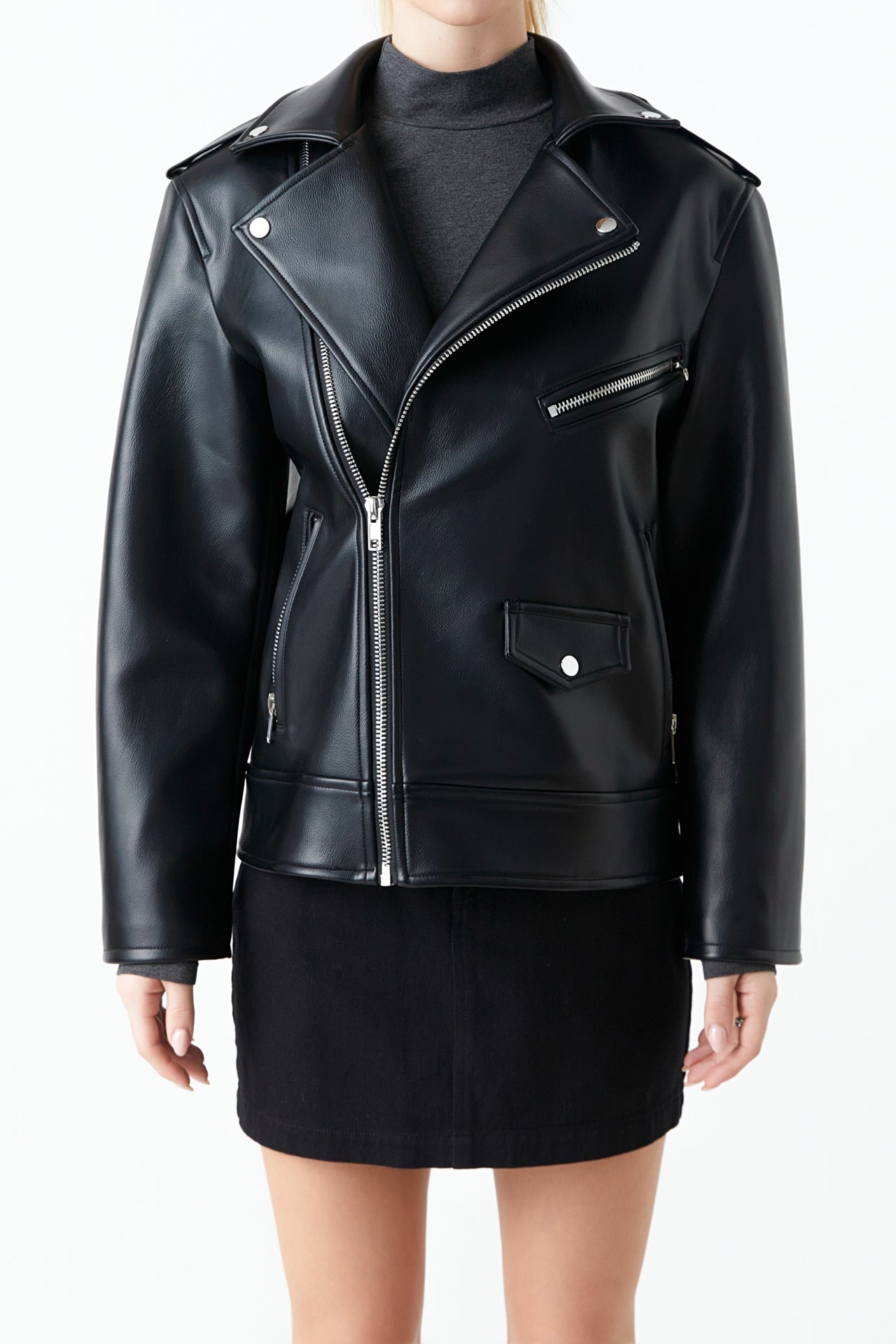 GREY LAB - Pu Bicker Jacket - JACKETS available at Objectrare