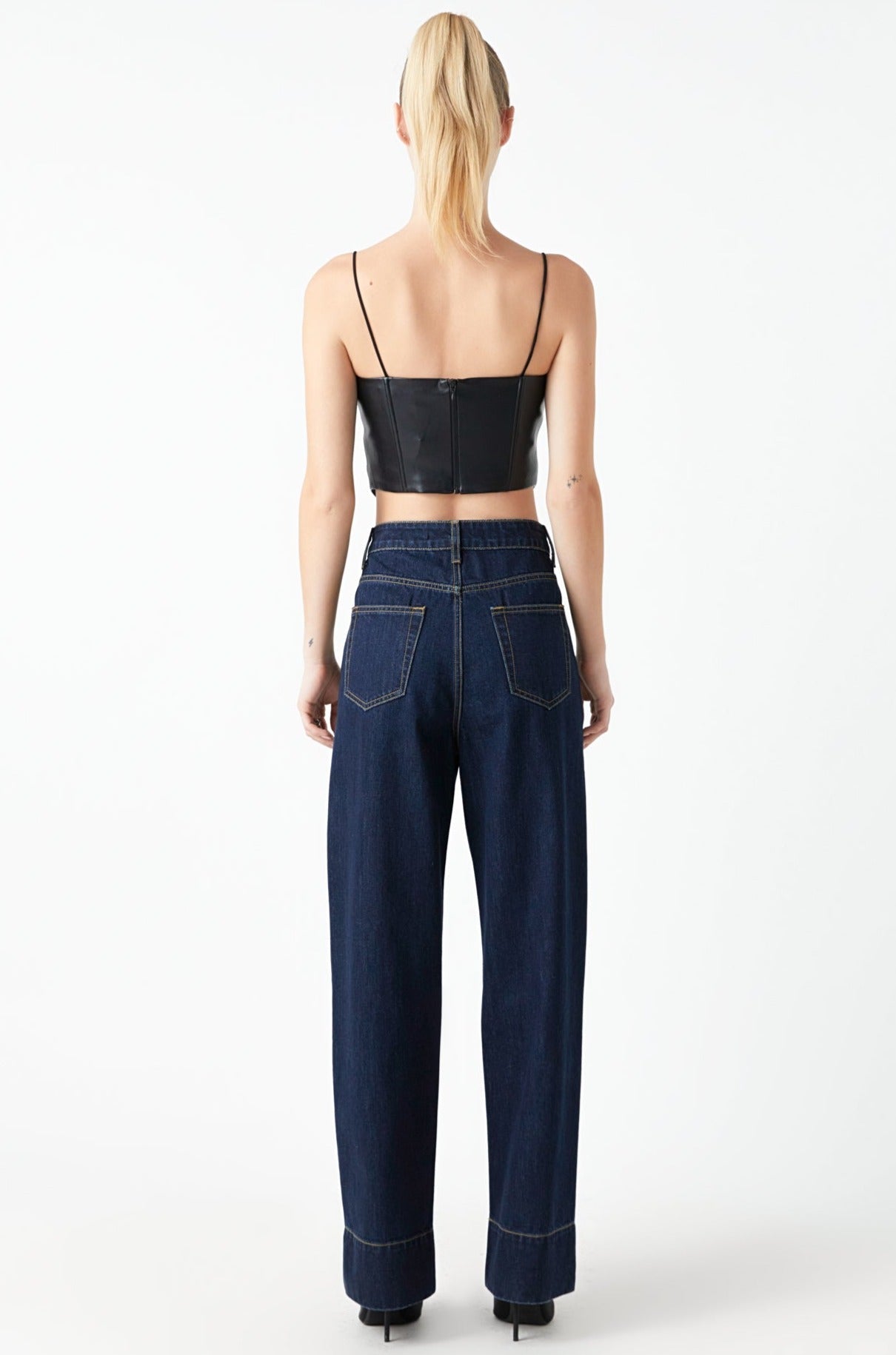 GREY LAB - Pu Corset Top - TOPS available at Objectrare