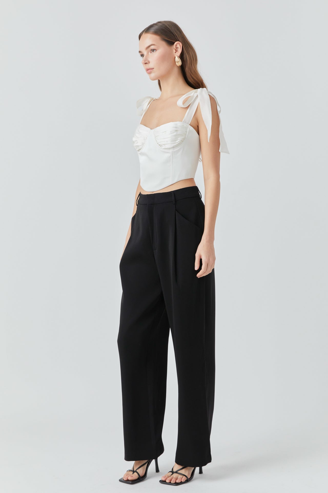 ENDLESS ROSE - Satin Bustier Top - TOPS available at Objectrare