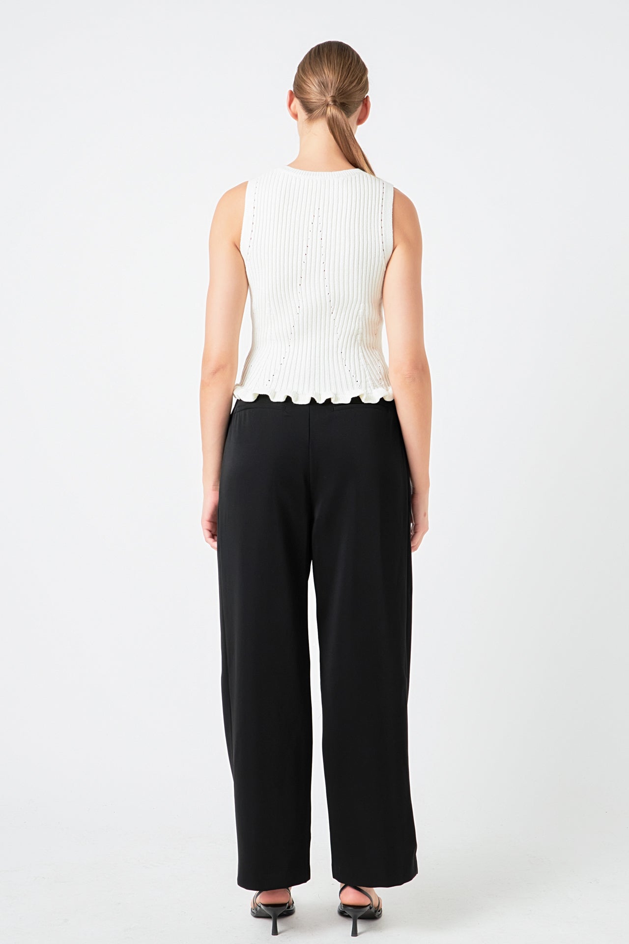 ENDLESS ROSE - Sleeveless Frill Detailed Top - TOPS available at Objectrare