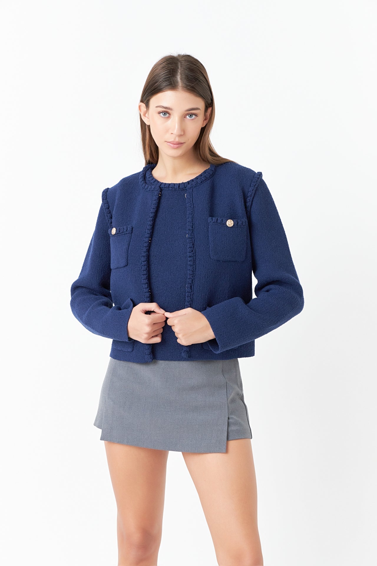 ENDLESS ROSE - Braided Knit Jacket - JACKETS available at Objectrare