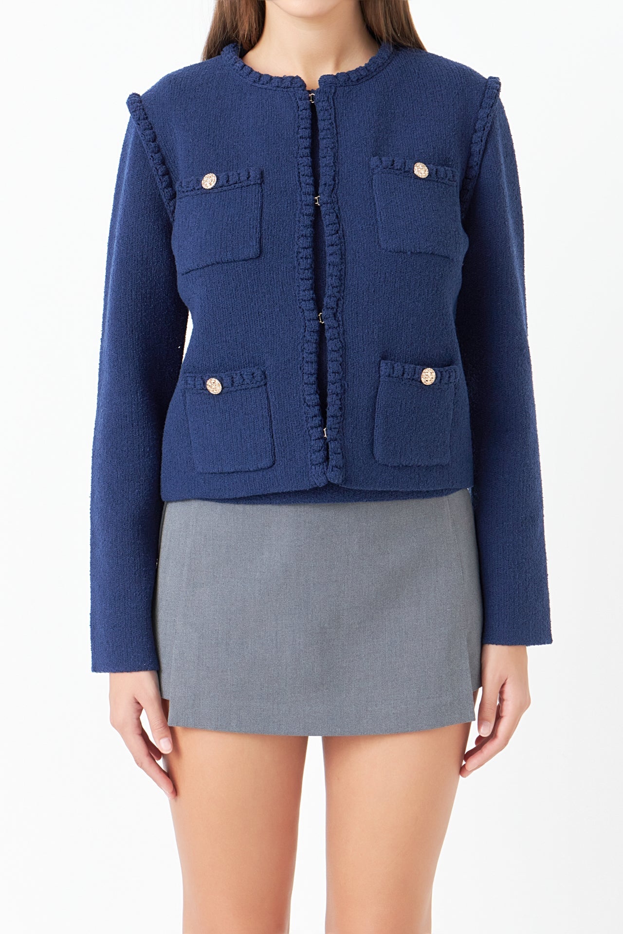 ENDLESS ROSE - Braided Knit Jacket - JACKETS available at Objectrare