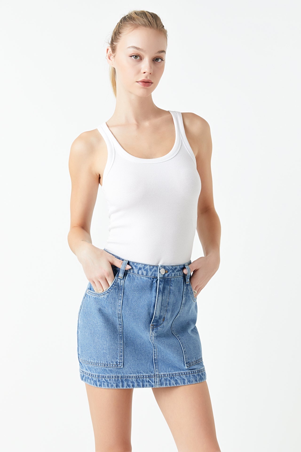Denim Mini Skirt