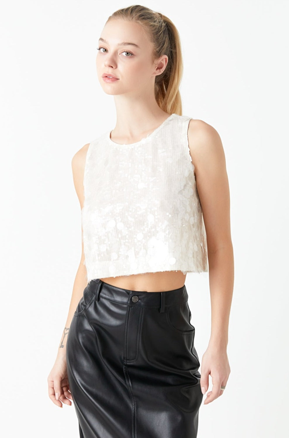 GREY LAB - Sequin Top - TOPS available at Objectrare