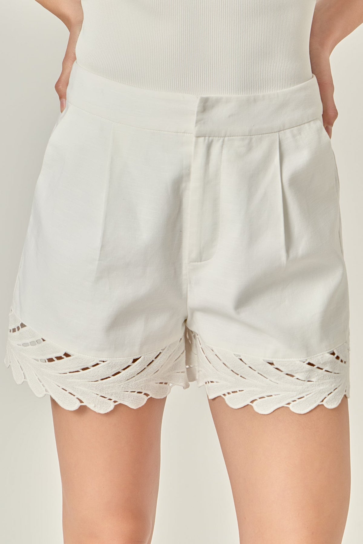 ENGLISH FACTORY - Embroidered Shorts - SHORTS available at Objectrare