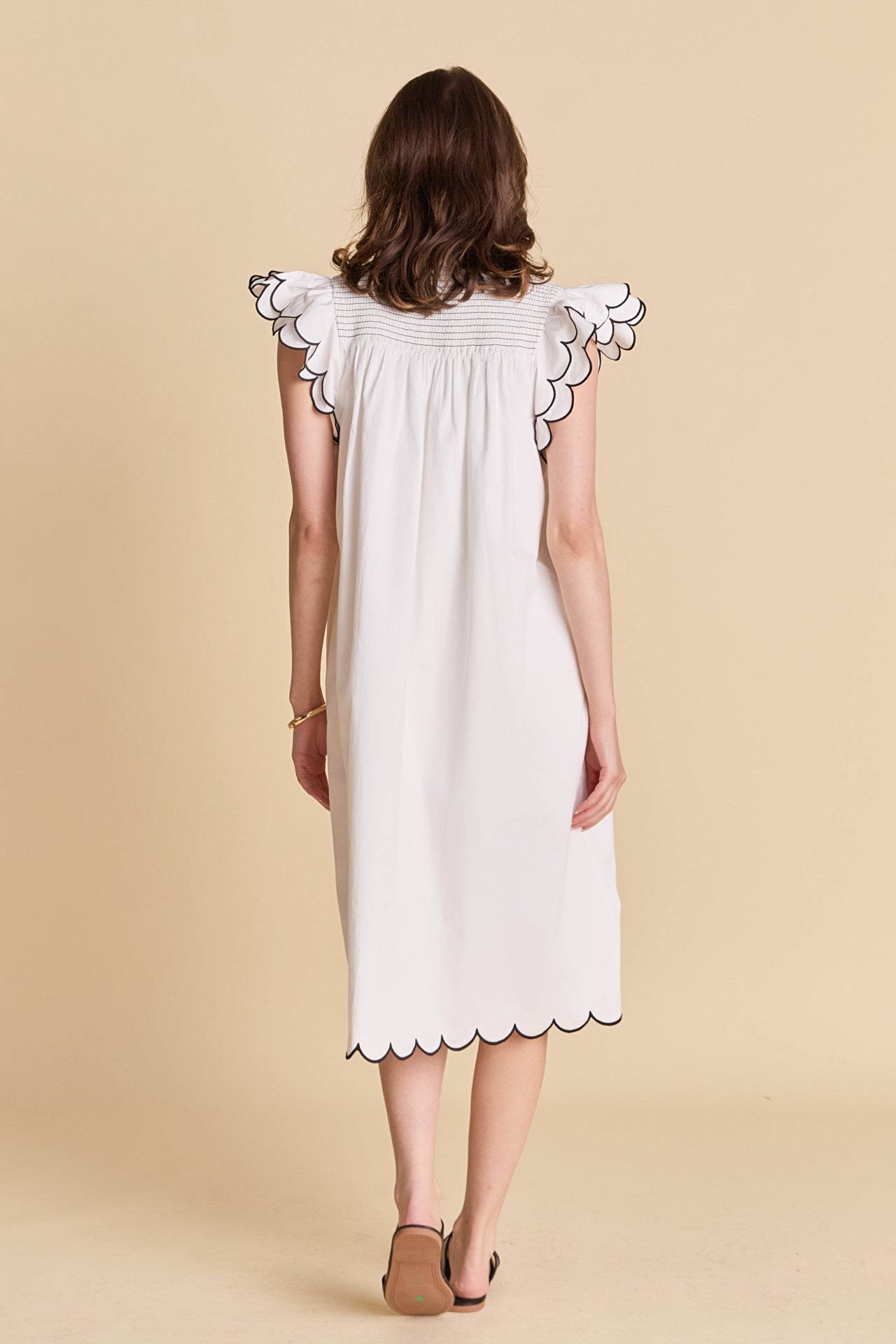 ENGLISH FACTORY - Scallop Midi Dress - DRESSES available at Objectrare