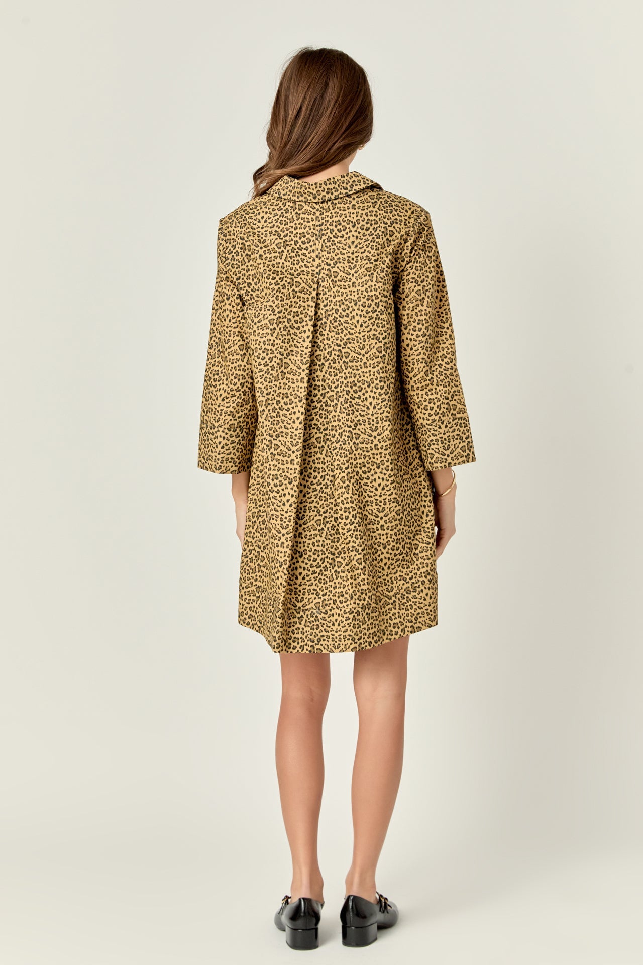 ENGLISH FACTORY - Leopard Collar Mini Dress - DRESSES available at Objectrare
