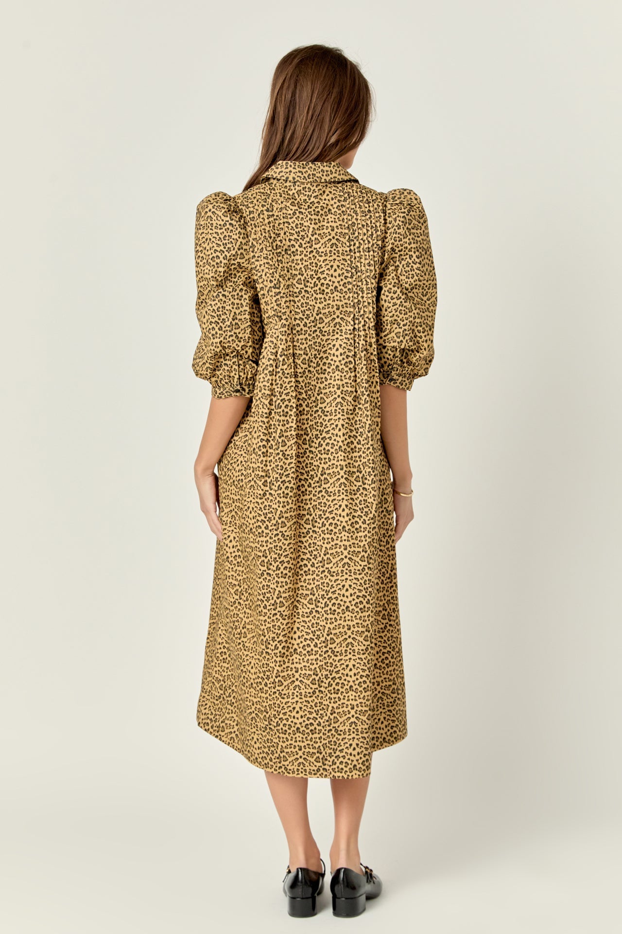 ENGLISH FACTORY - Leopard Collar Midi Dress - DRESSES available at Objectrare