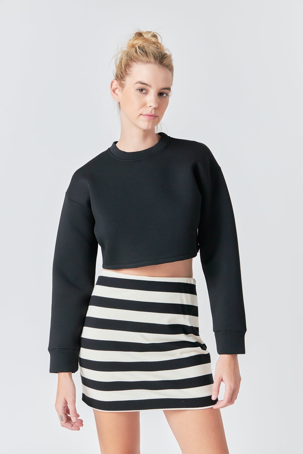 GREY LAB - Stripe Terry Skirt - SKIRTS available at Objectrare