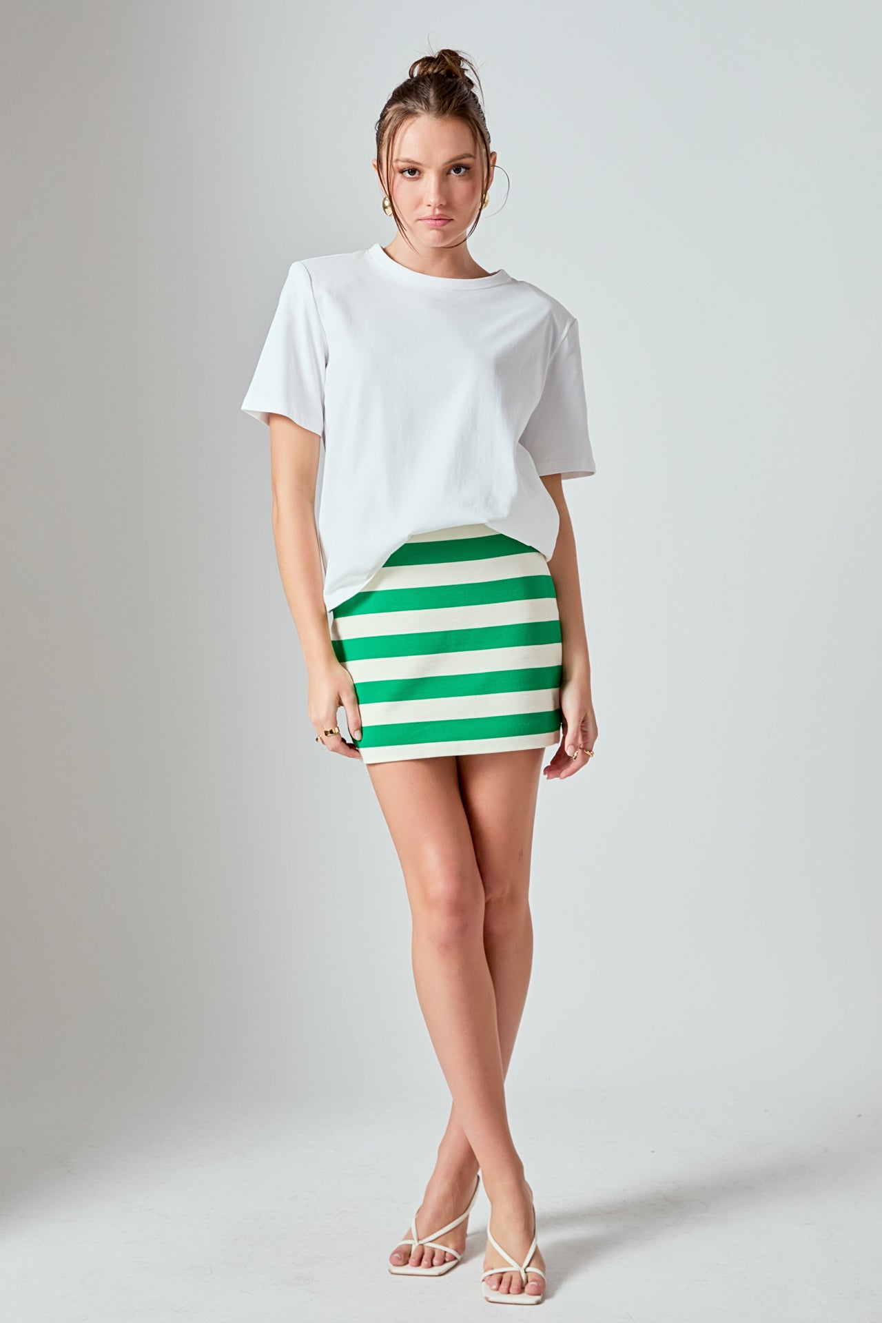 GREY LAB - Stripe Terry Skirt - SKIRTS available at Objectrare