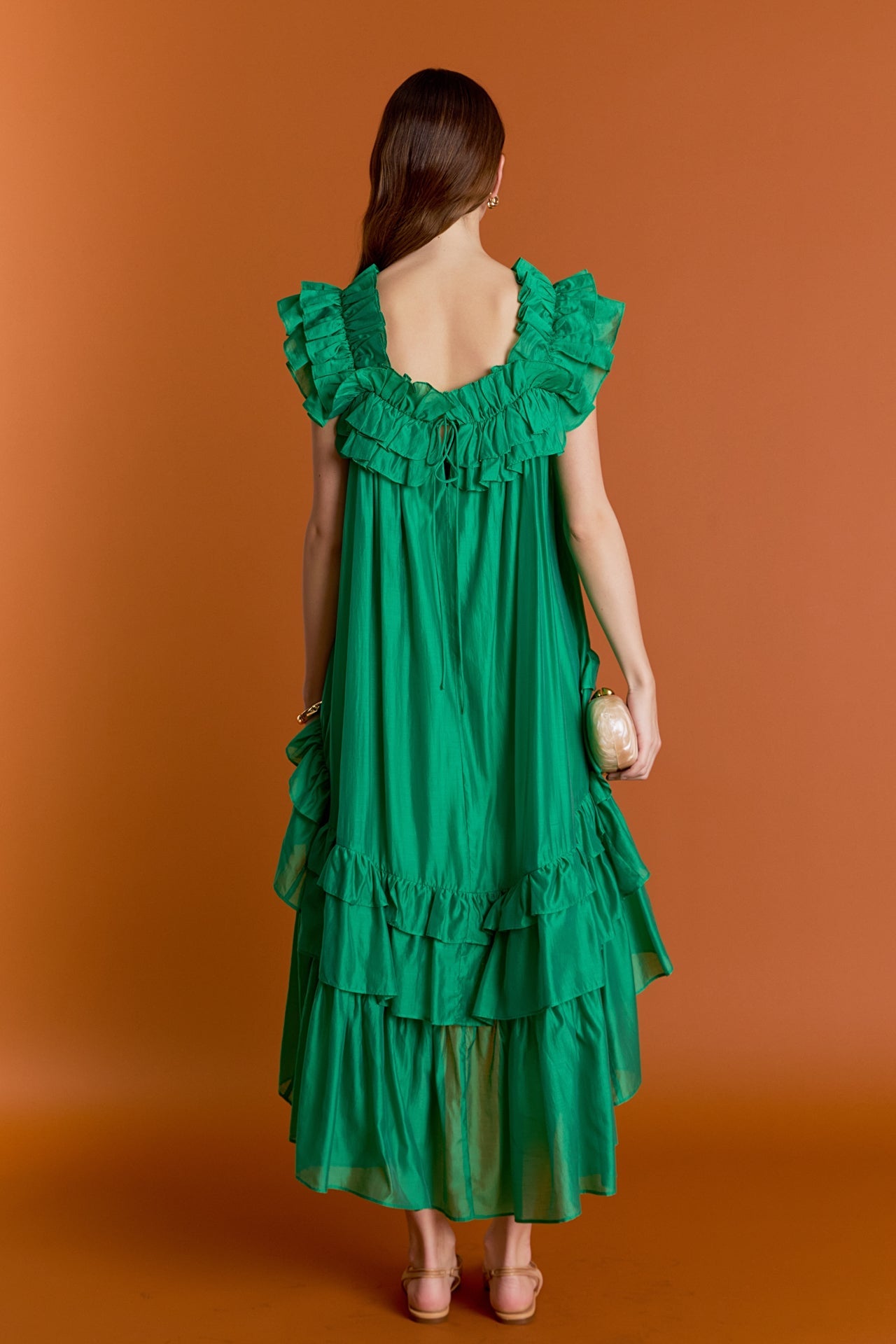 ENGLISH FACTORY - Sleeveless Ruffled Midi Dress - DRESSES available at Objectrare