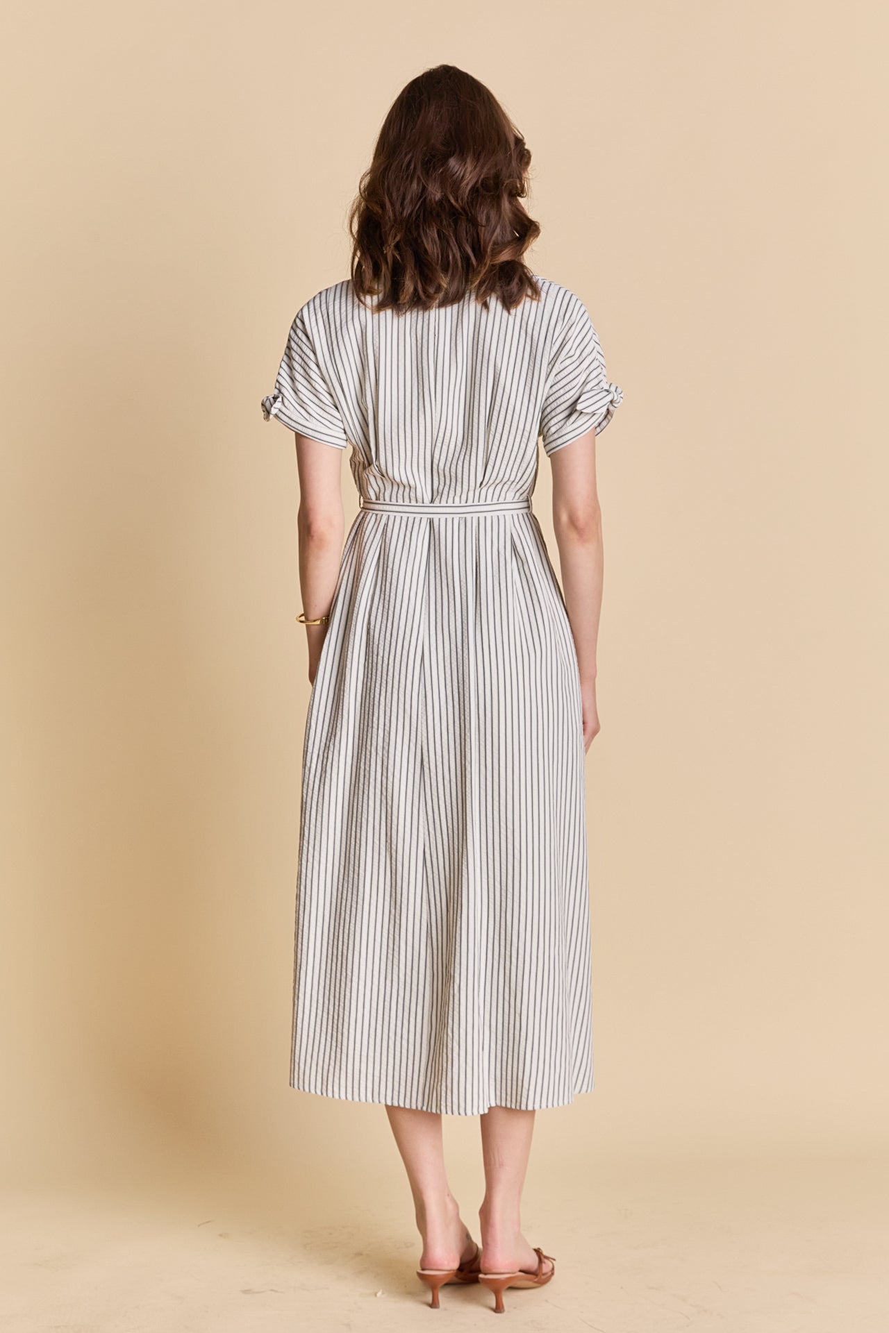 ENGLISH FACTORY - Pinstripe Polished Shirt Dress - DRESSES available at Objectrare