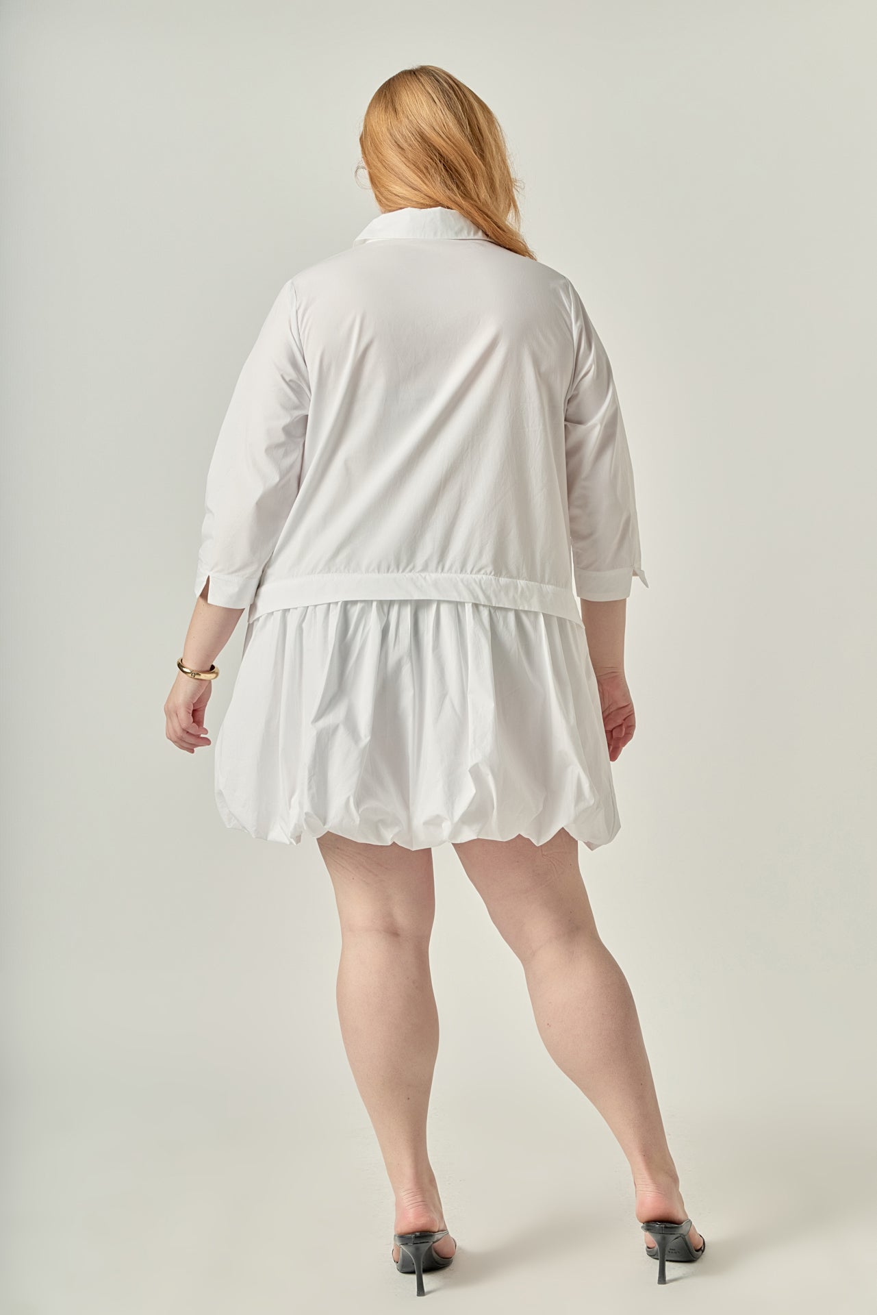Bubble Hem Shirt Dress