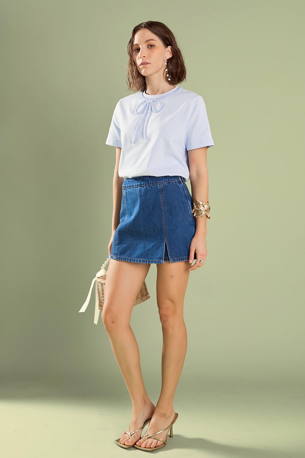 Beaded Bow Tee