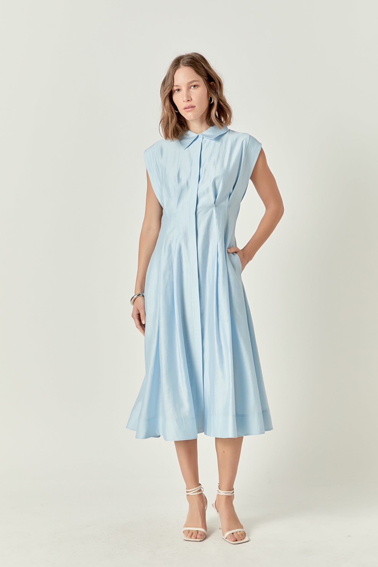 ENGLISH FACTORY - Contrast Stitch Midi Dress - DRESSES available at Objectrare