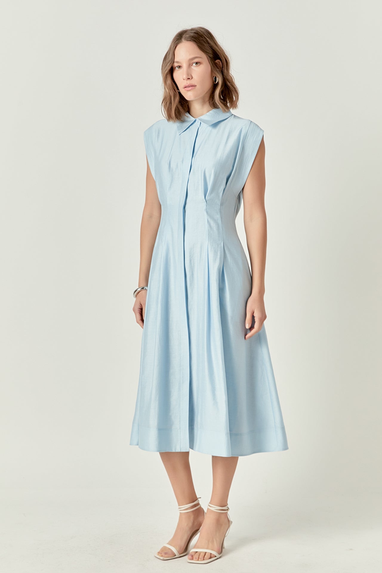 ENGLISH FACTORY - Contrast Stitch Midi Dress - DRESSES available at Objectrare