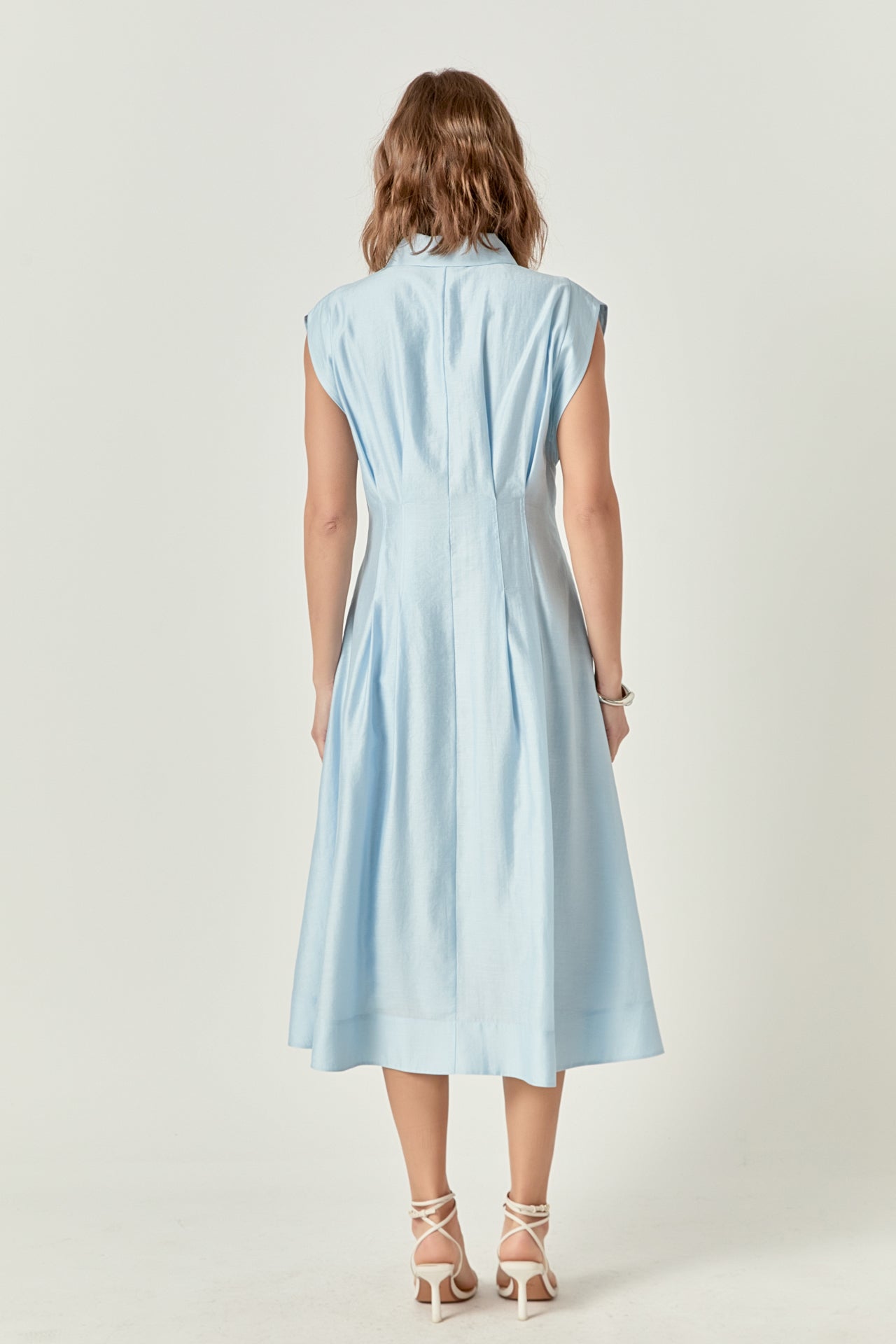 ENGLISH FACTORY - Contrast Stitch Midi Dress - DRESSES available at Objectrare