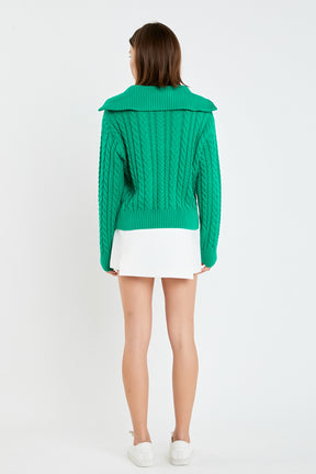 ENGLISH FACTORY - Zip Up Knit Top - SWEATERS & KNITS available at Objectrare