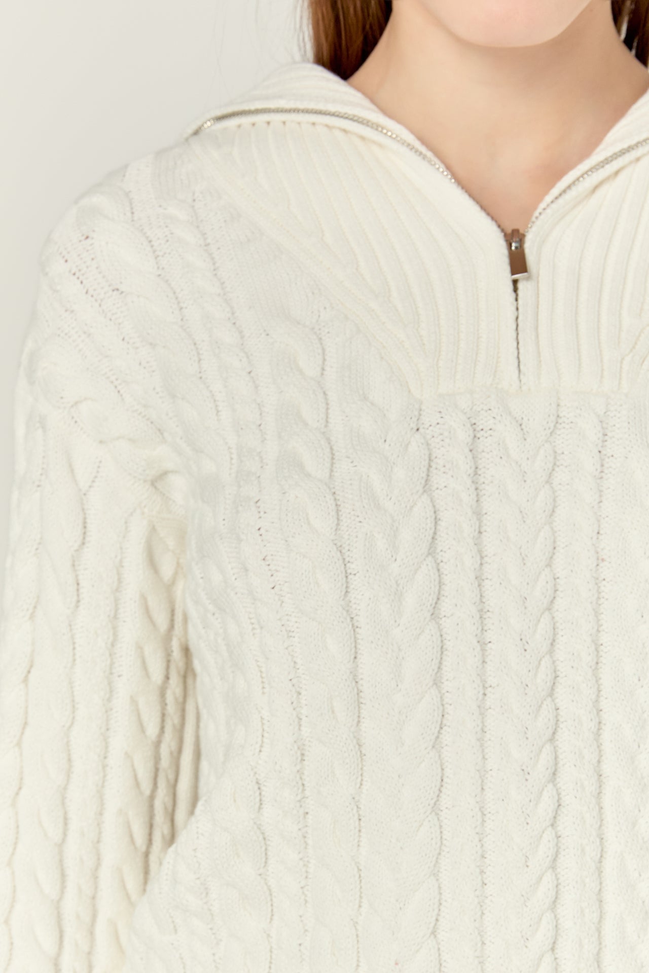 ENGLISH FACTORY - Zip Up Knit Top - TOPS available at Objectrare