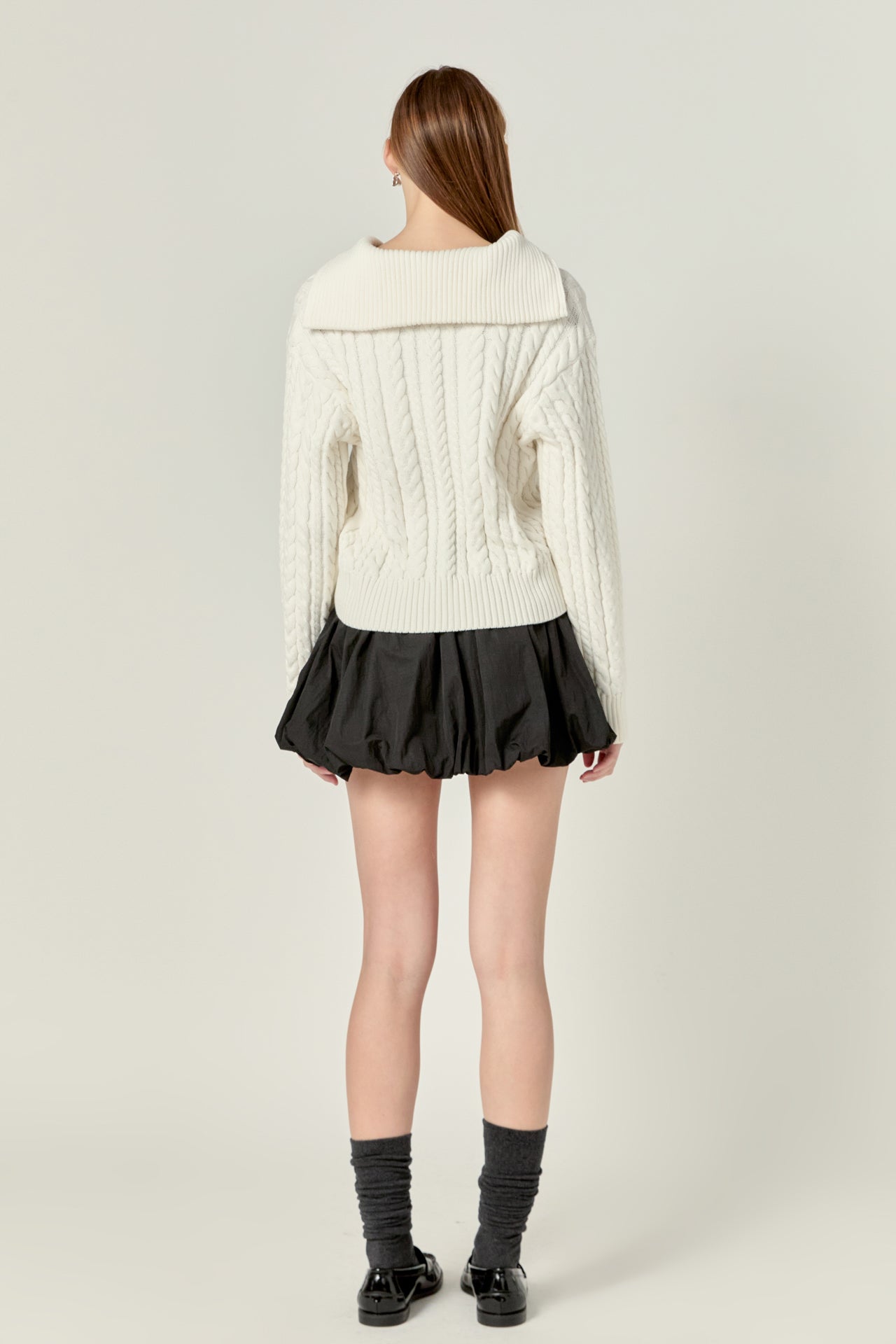ENGLISH FACTORY - Zip Up Knit Top - TOPS available at Objectrare